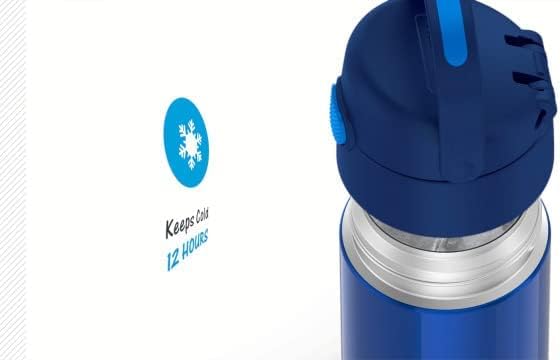 THERMOS FUNTAINER Water Bottle with Straw - 12 Ounce - Kids Stainless Steel Vacuum Insulated Water Bottle with Lid, Butterfly Frenzy