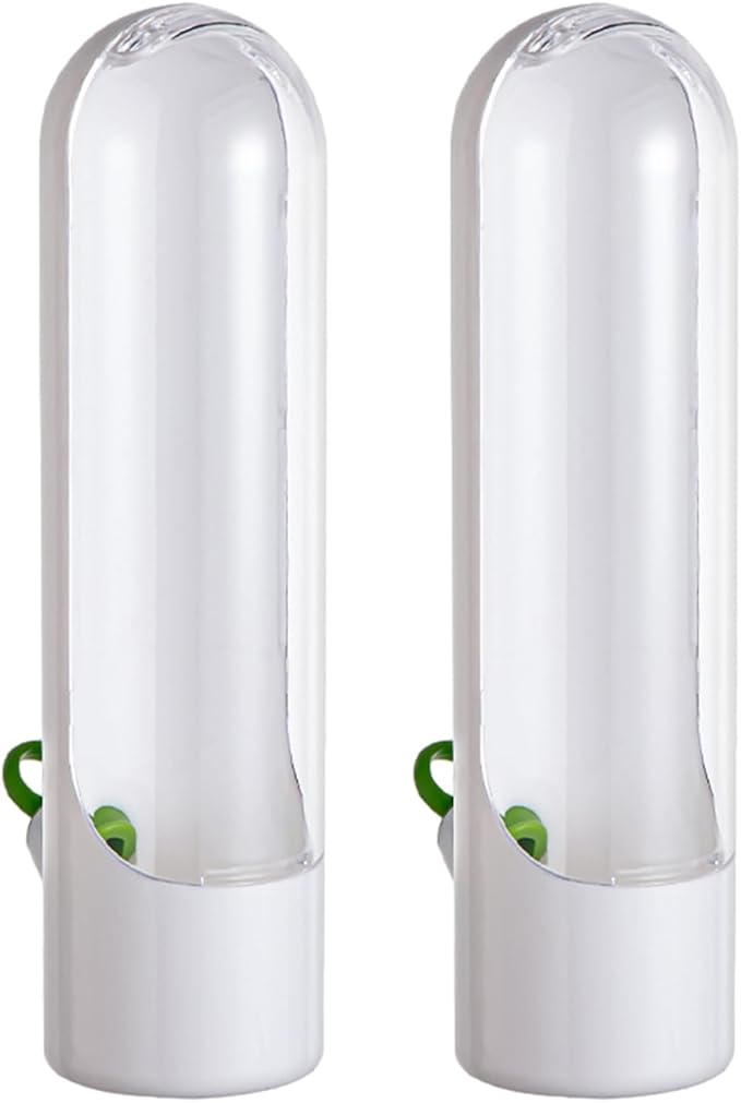 2 Pack Herb Keeper Container for Refrigerator, Clear Storage Bottle Fresh Storage Container for Cilantro Parsley Mint, Fresh Produce Saver, Extends Freshness for 2-3 Weeks