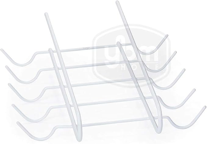 Ybmhome 2226vc 10 Hook Under Shelf Mug Cup Holder Rack, White
