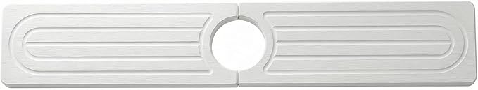 Premium Diatomite Stone Drying Mat for Kitchen Counter - Faucet Mat for Kitchen Sink, Sink Protector & Splash Guard, Quick-Dry Kitchen Sink Mat,Super Absorbent (White, 15.8"x4")