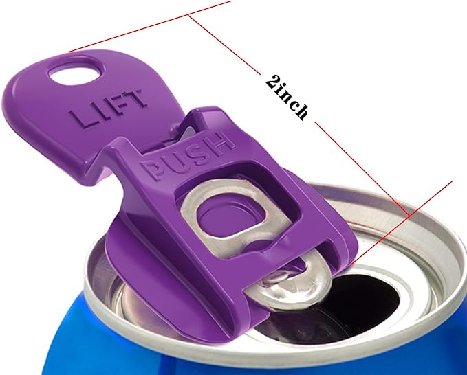 12PCS Colorful Can Tab Openers & Leak-Proof Drink Covers – One-Hand Soda Can Opener and Reusable Protector Caps for Coke, Beer, Soda, and Aluminum Cans