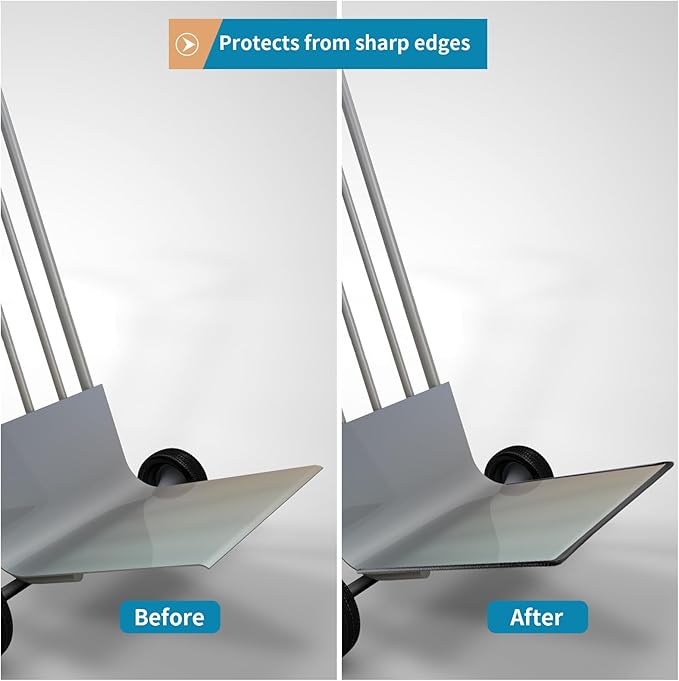 Rubber Edge Trim Guard 32.8ft/10m, Adhesive Free Door Edge Protector, U Shape Edge Seal Strip with Embedded Metal Clips Fits 3/64" to 1/8" Thick Edges (Black)