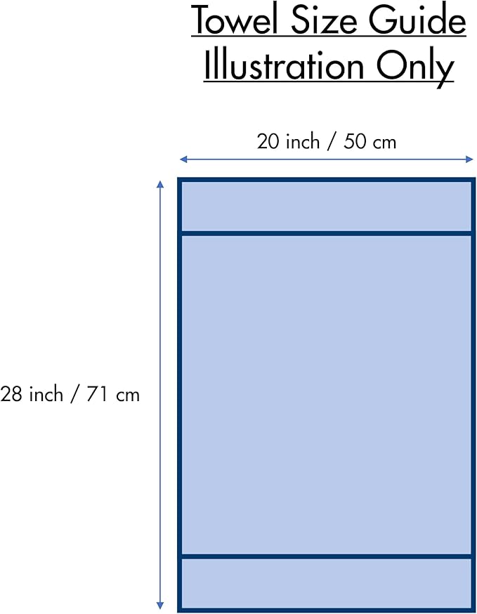 Premium Kitchen Towels (20”x 28”, 6 Pack) | Large Cotton Dish Towels 450 GSM | Highly Absorbent Terry Kitchen Linen Set with Hanging Loop | Blue Solid