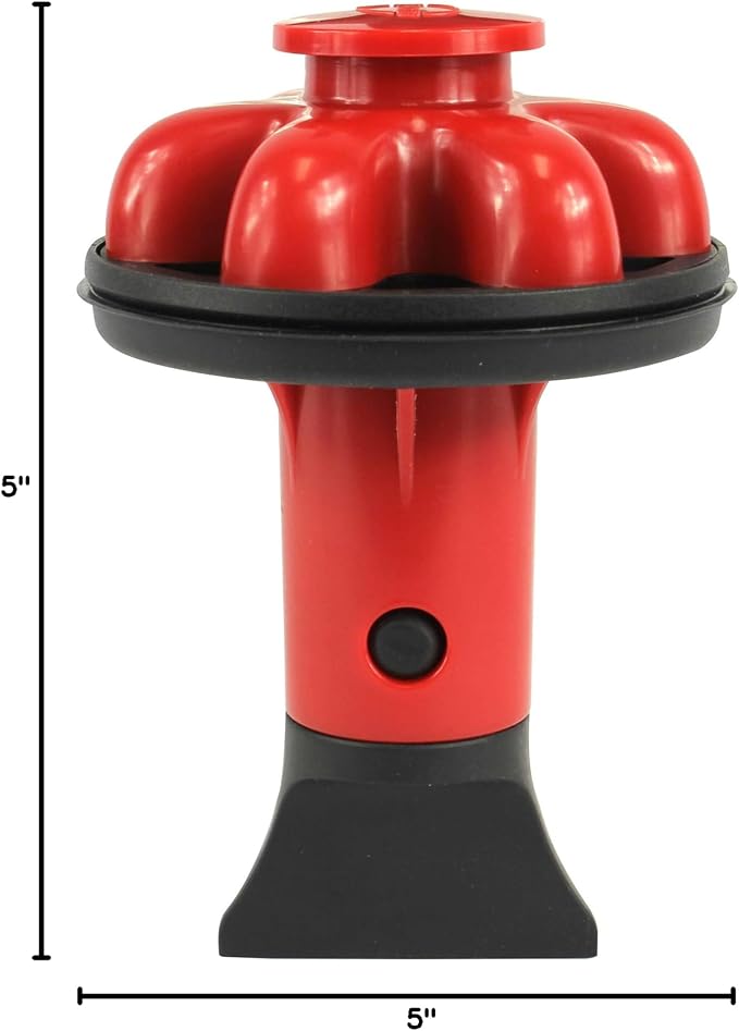 Danco 10761A Disposal Genie II Garbage Disposal Strainer and Stopper, Kitchen Sink Drain Splash Guard with Food Scraper, Red, 1-Pack