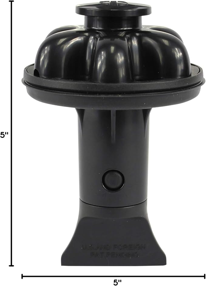 Danco 10768A | Disposal Genie II Garbage Disposal Strainer and Stopper, Kitchen Sink Drain Splash Guard with Food Scraper, Black, 1-Pack