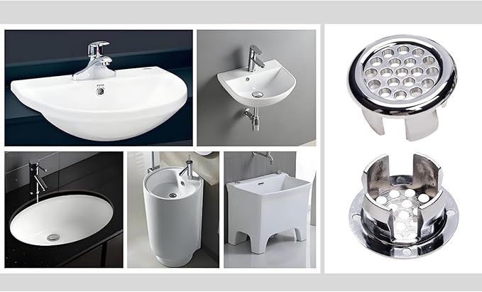 10Pcs Sink Overflow Cover Rings, 30mm / 1.18" Plastic Electroplating Net-Like Sink Basin Trim Overflow Cover Hole Insert, for Home, Sinks, Bathroom, Kitchen (Type-C)