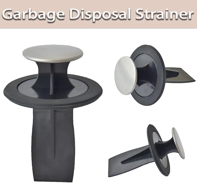 3.3-3.38 Inches Garbage Disposal Scraper, Disposer Tool Garbage Disposal Plunger,Garbage Disposal Food Scraper/Stopper/Strainer with Kitchen Sink Drain Splash Guard