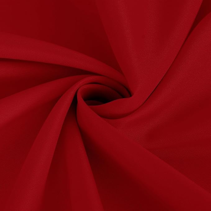 Fitable 6 Pack Red Round Table Clothes - 90 Inches in Diameter - Stain Resistant and Washable Tablecloths, Polyester Fabric Table Covers for Wedding, Party, Banquet, Gathering