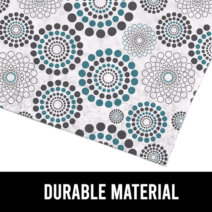 GORILLA GRIP LeakGuard Non-Adhesive Under Sink Mat for Kitchen Cabinet, 24x60, Waterproof Quick Dry Shelf Liner, Durable Absorbent Felt Mats for Bathroom Sink, Cabinets, Dresser, Spiral Gray Turquoise
