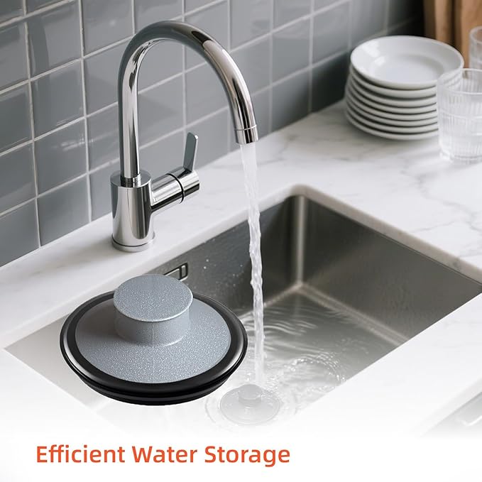 RQYEKDO Kitchen Sink Stopper, Stainless Steel 3-1/2 inch Universal Sink Plug Cover for Garbage Disposal Flange Drain,Fit for InSinkErator, Moen,Waste Maid, and More(Gray