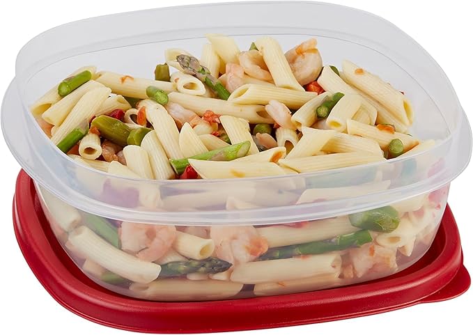 Rubber maid Food Storage Containers Nine Cup Food Storage Containers 7 Peice Set, Easy Find Lids, 3 Containers, 3 Lids Chalk Pen And Chalk Labels