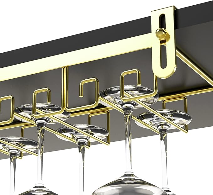 Under Cabinet Wine Glass Rack Gold, Wine Glass Holder Under Shelf, Wine Glass Racks Under Cabinet Wine Glass Hanger, Under Shelf Wine Glasses Holder Under Cabinet, Stemware Rack