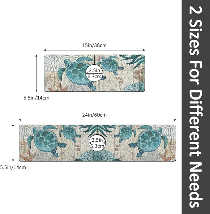 24" X 5.5" Kitchen Sink Splash Guard Faucet Mat Sea Turtles Super Absorbent Fast Drying Faucet Guard & Draining Mat Sink Splash Guard Behind Faucet for Kitchen, Bathroom