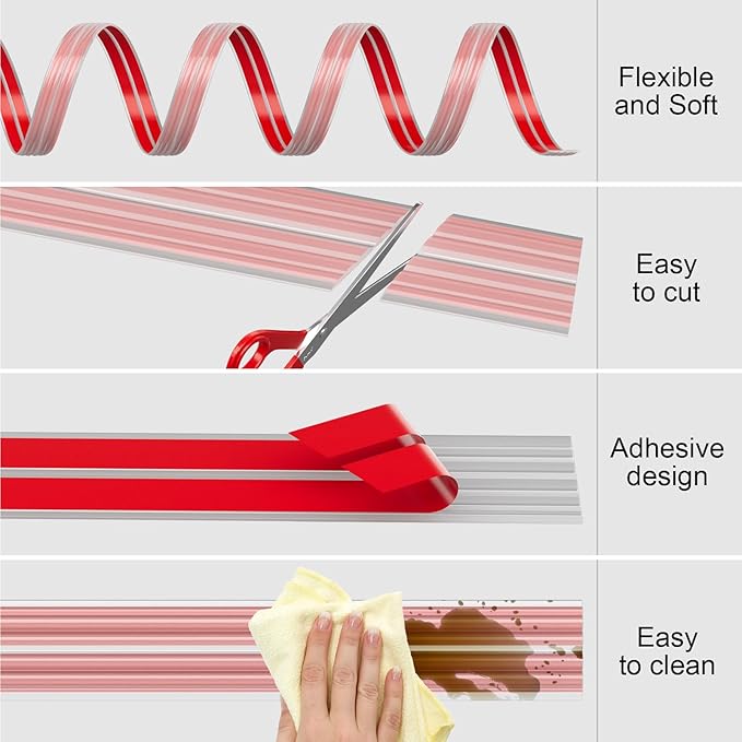 40FT Flexible Wall Corner Protector Moulding Trim, Peel and Stick Inside & Outside Wall Corner Guards Edge Protector,Self Adhesive Molding Trim Strip for Edge Ceiling