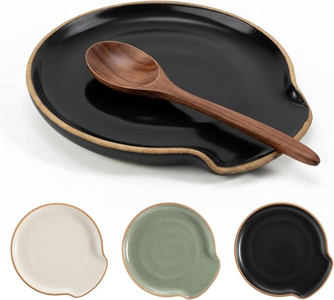 Beautiful Ceramic Spoon Rest for Stove Top - Perfectly Sized Spoon Holder for Your Kitchen Countertop - Easy to Clean and Dishwasher Safe, Perfect Addition to Any Kitchen Counter for Everyday Cooking