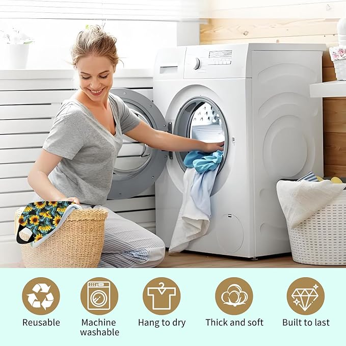 Plastic Bag Holder, Wall Mount Grocery Bag Organizer, Funny Hanging Trash Storage Dispenser for Home Kitchen Cute Sunflower Butterfly