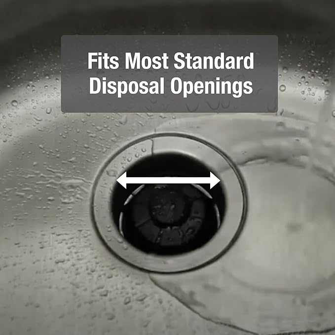 Danco Disposal Genie Garbage Disposal Strainer | Kitchen Sink Drain Splash Guard | Food Scraper | Red (10451)