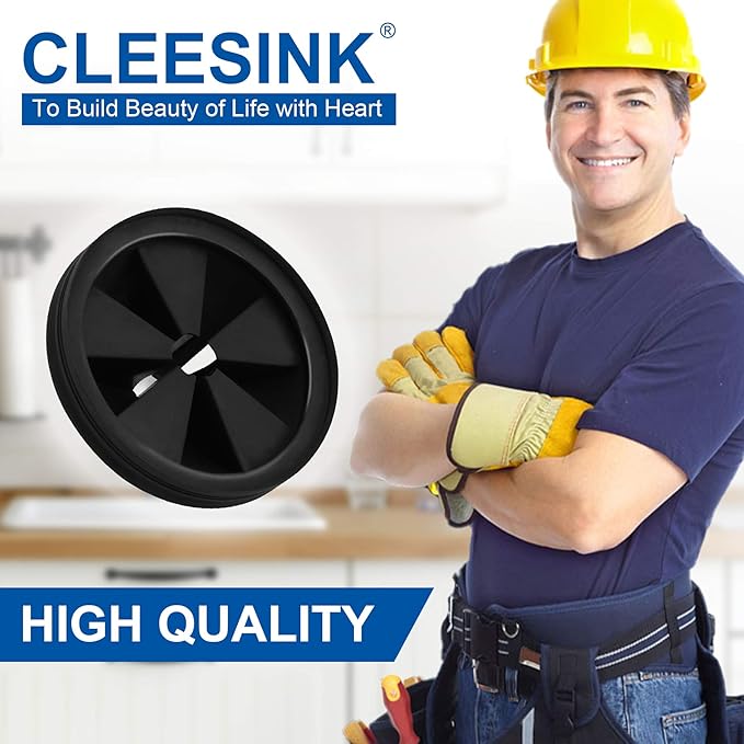 Garbage Disposal Splash Guard Collar Sink Baffle, Food Waste Disposer Parts Accessories, 3-3/8 Inch Multi-Function Drain Plugs for Garbagal Disposals by CLEESINK