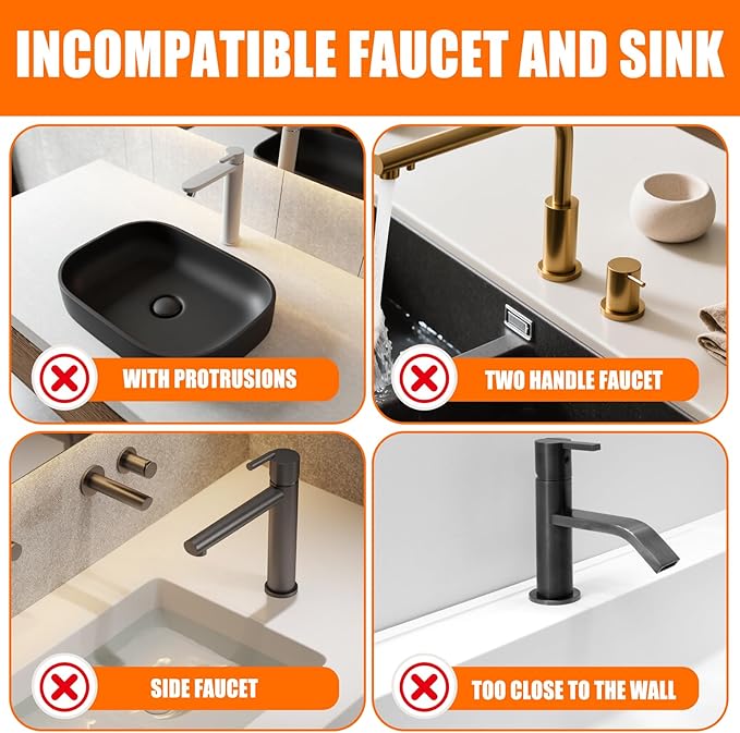 14.5" Pink Silicone Faucet Mat for Kitchen Sink – Button Style Faucet Drip Catcher, Sink Splash Guard with 6° Slope, Behind Faucet Draining Mat | Leak-Proof Countertop Protector for Kitchen Bathroom