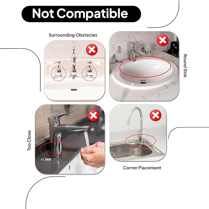 17 Inch Silicone Faucet Mat for Kitchen Sink Splash Guard & Draining Tray Sink Protector with Soap & Sponge Holder White (Purest Peak)