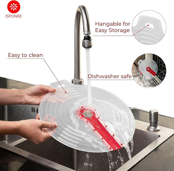 12 Inches Silicone Hand Mixer Splatter Guard, Compatible with Most Mixing Bowl Sizes and Types, Splash Guard for Hand Held Mixer, Shield for Crockpot