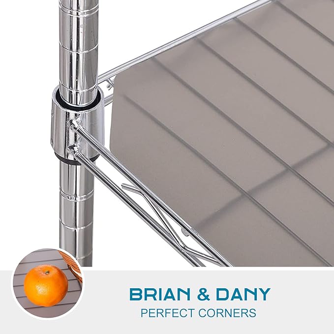 BRIAN & DANY Wire Shelf Liner 14" X 30", Heavy Duty Shelf Liners for Wire Shelving, Waterproof Protector Mats, Set of 4, Charcoal