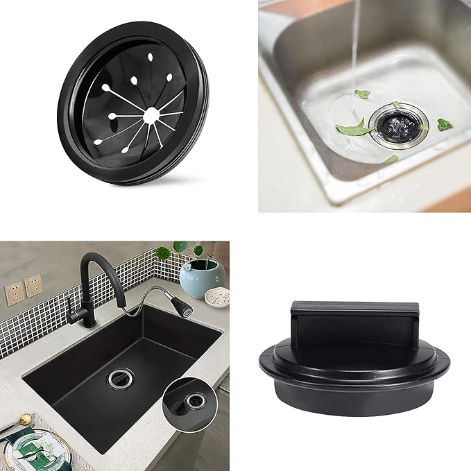 3 Inch Garbage Disposal Splash Guard Sink Stopper Universal Rubber Food Waste Disposer Sink Garbage Disposal Splash Guard and Drain Plug for Whirlawa,for Waste King,for Sinkmaster,for GE Models