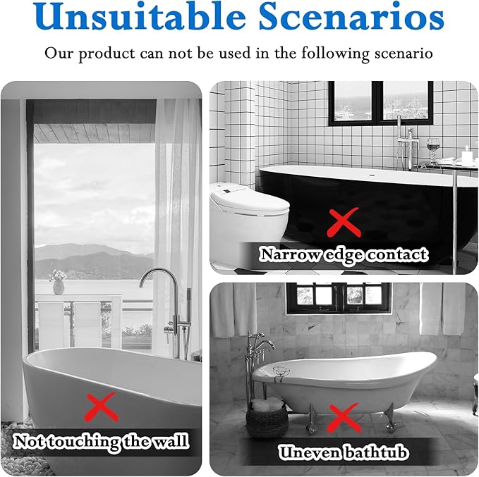 Shower Splash Guard for Bathtub - Tub Splash Guard-Shower Splash Guard for Tub-Tub Water Splash Guard-Bathtub Water Guards-Shower Water Blocker-Shower Guards to Keep Water in Shower - Clear 1 Set