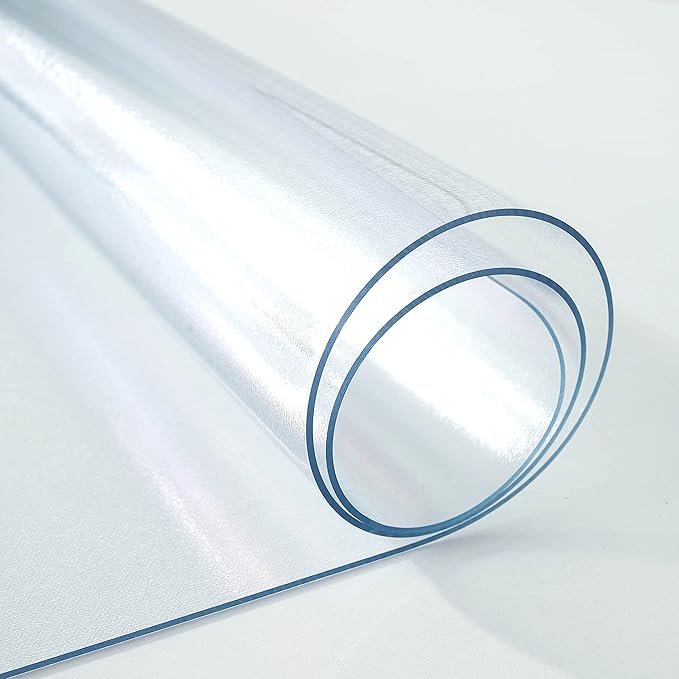 LovePads Frosted Table Cover Protector 40 x 96 Inch, 1.5mm Thick Plastic Table Cover, Table Protector for Dining Room Table, Waterproof Vinyl Tablecloth Table Pad Mat for Kitchen, Writing Desk