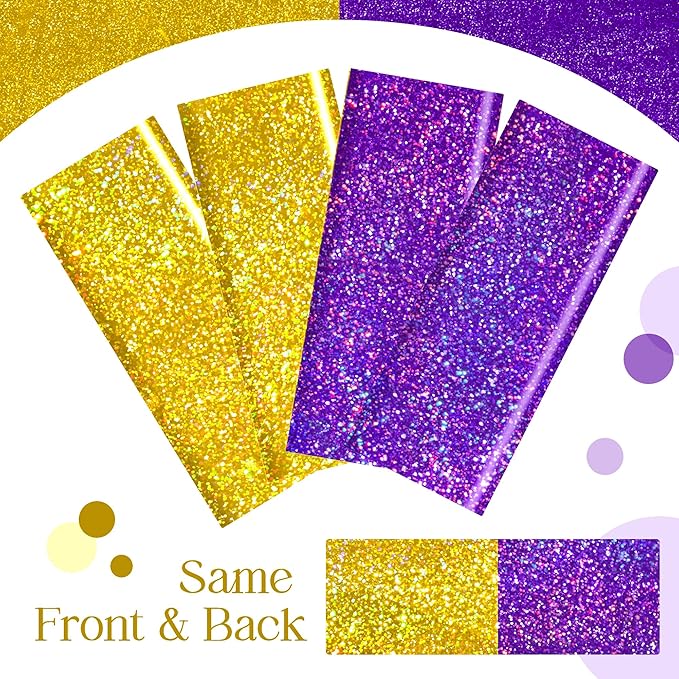 Purple & Gold Holographic Tablecloth 40" x 108" Iridescence Plastic Table Cloth for Valentine's Day, Birthday & Halloween Parties
