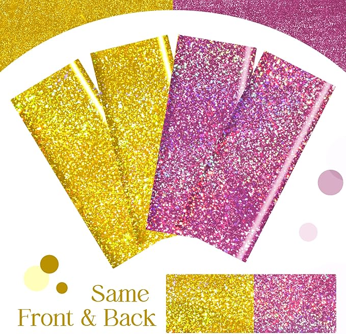 Just Shimmer Sparkling Pink & Gold Holographic Laser Tablecloth - Shimmering, Waterproof, Easy to Clean - Ideal for Bachelorette, Birthday, Wedding, and Anniversary Party Decorations