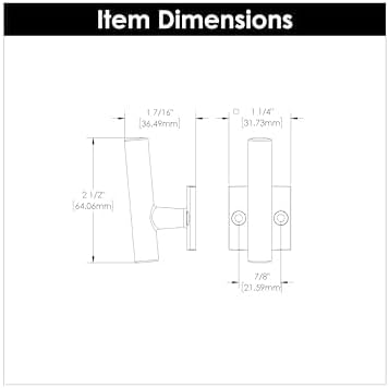 Hickory Hardware Bar Pulls Collection Signature Hook 7/8 Inch Center to Center Chrome Finish (10 Pack)