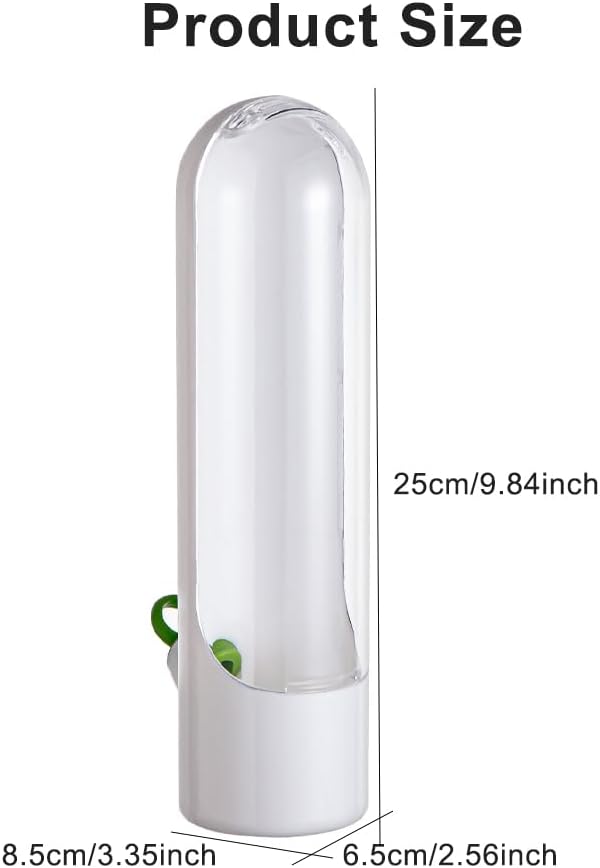 2 Pack Herb Keeper Container for Refrigerator, Clear Storage Bottle Fresh Storage Container for Cilantro Parsley Mint, Fresh Produce Saver, Extends Freshness for 2-3 Weeks