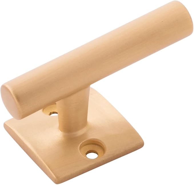 Hickory Hardware Hooks Collection Coat Hook Single 7/8 Inch Center to Center Brushed Golden Brass Finish