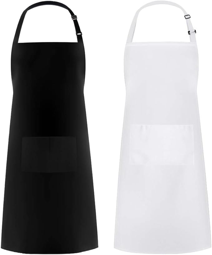 Syntus Apron for Men Women, Adjustable Cooking Kitchen Chef Aprons with 2 Pockets