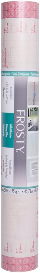 Con-Tact Brand Creative Clear Covering, Versatile and Self-Adhesive Shelf Liner, Semi-Transparent Privacy Film, Protective Clear Vinyl, 18'' x 50', Frosty Diamonds