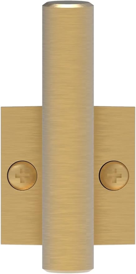 Hickory Hardware Hooks Collection Coat Hook Single 7/8 Inch Center to Center Brushed Golden Brass Finish