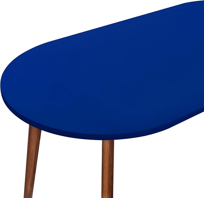 Fitted Oval Tablecloth 48 x 68 Inch Elastic Table Cloth, Stretch Spandex Table Cover Royal Blue Washable Polyester Top Cap Cover for Dining Picnic Camping Indoor and Outdoor