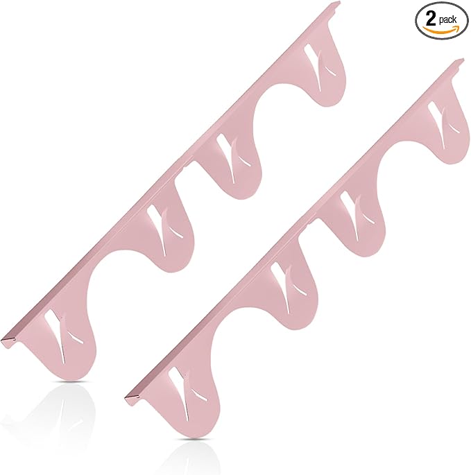 Stainless Steel Stove Gap Covers in Pink– 2 Pack Adjustable 13.8” to 27.5” Retractable Stove Gap Filler, Heat Resistant Guard for Range Top & Counter Gaps, Easy to Clean and Maintain