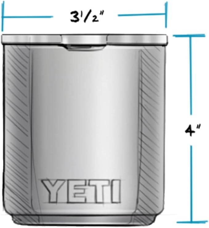 YETI Rambler 10 oz Stackable Lowball 2.0, Vacuum Insulated, Stainless Steel with MagSlider Lid, Big Wave Blue