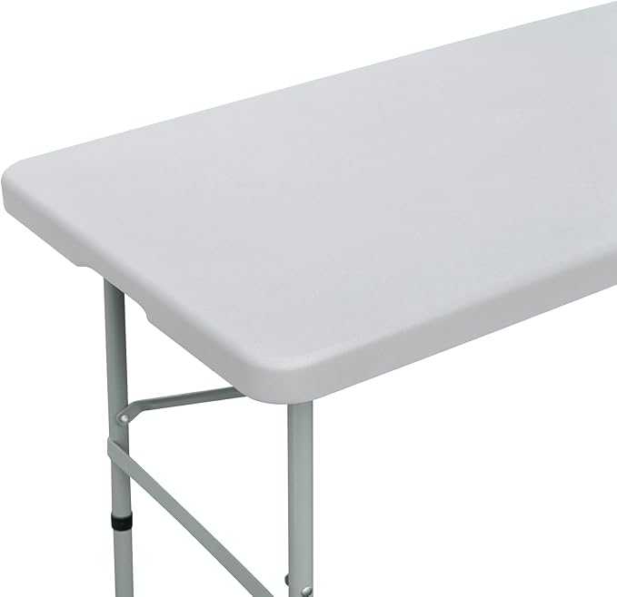 Fitted Rectangle Tablecloth 30 x 72 Inch Elastic Table Cloth for 6ft Table, Stretch Spandex Table Cover Silver Washable Polyester Table Top Cap Cover for Dining Picnic Camping Indoor and Outdoor