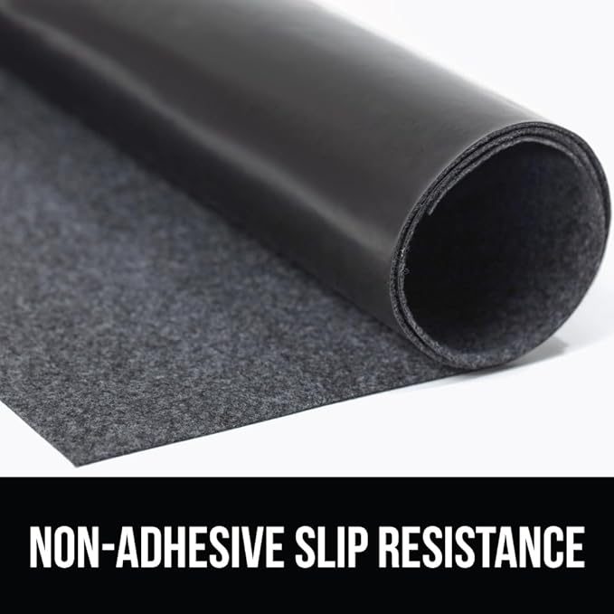 GORILLA GRIP LeakGuard Non-Adhesive Under Sink Mat for Kitchen Cabinet, Waterproof Quick Dry Shelf Liner, Durable Absorbent Felt Mats for Bathroom Sinks, Cabinets, Dresser, Easy to Trim 24x24 Charcoal