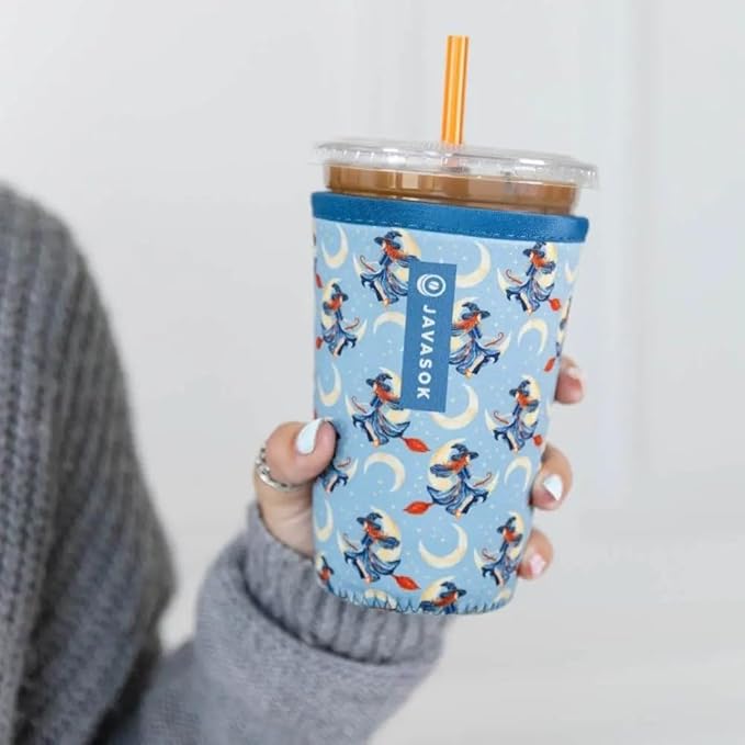 Sok It JavaSok Iced Coffee & Cold Soda Insulated Neoprene Cup Sleeve (Witching Hour, Small: 16-20oz)