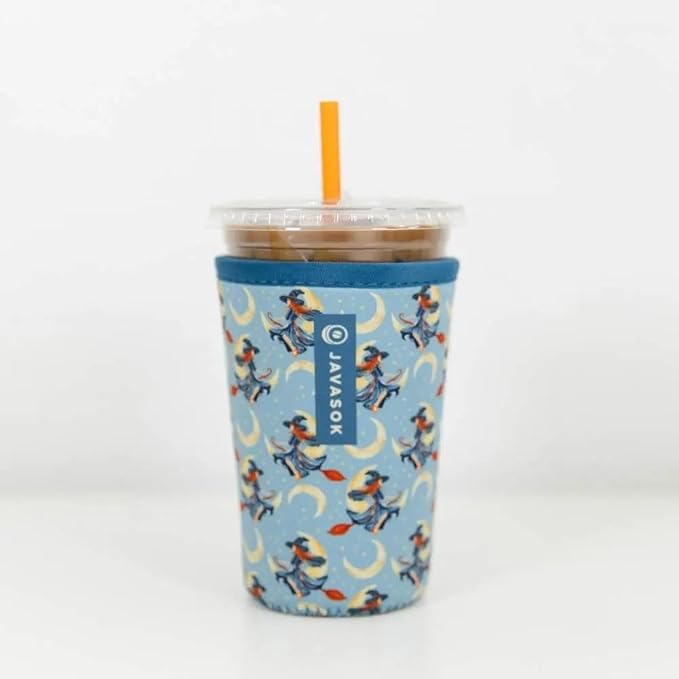 Sok It JavaSok Iced Coffee & Cold Soda Insulated Neoprene Cup Sleeve (Witching Hour, Small: 16-20oz)