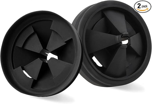 3 3/8" Garbage Disposal Splash Guard, QCB-AM Sink Baffle Replacement Parts for InSinkErator Evolution Series, Upgraded EPDM Rubber Drain Insert Removable Quiet Collar Drain Plugs(2 PCS)