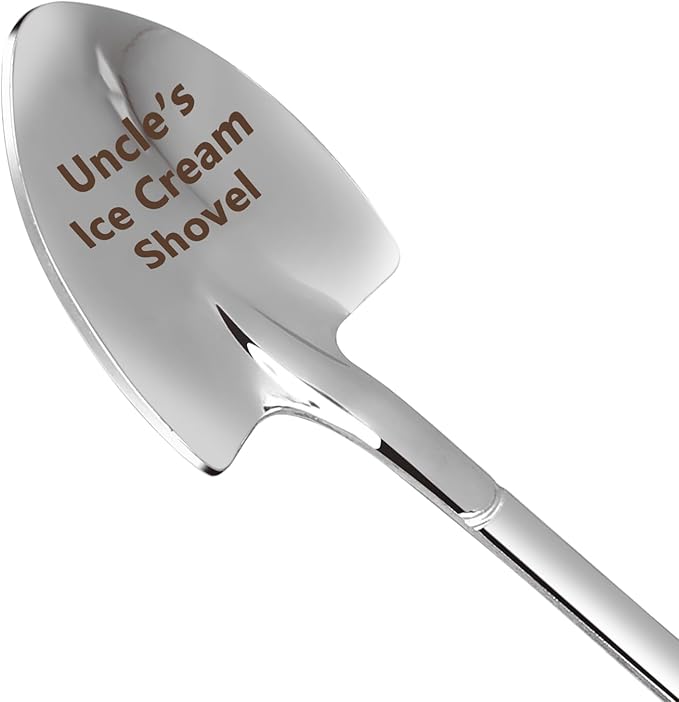Gifts for Uncle Fathers Day from Kids, Funny Uncle’s Ice Cream Shovel Gifts for Men Uncle Wedding Anniversary Presents Spoon