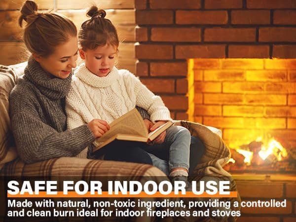 HGD Natural Fire Starters (256 Pcs) - Waterproof & Odorless Charcoal Starters for Fireplace, Campfire, BBQ, Grill, Fire Pit, Wood & Pellet Stove, Chimney, Pizza Oven & Smoker - Indoor & Outdoor Use
