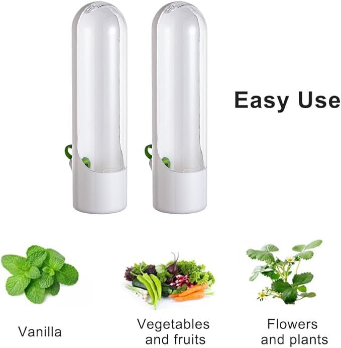 2 Pack Herb Keeper Container for Refrigerator, Clear Storage Bottle Fresh Storage Container for Cilantro Parsley Mint, Fresh Produce Saver, Extends Freshness for 2-3 Weeks