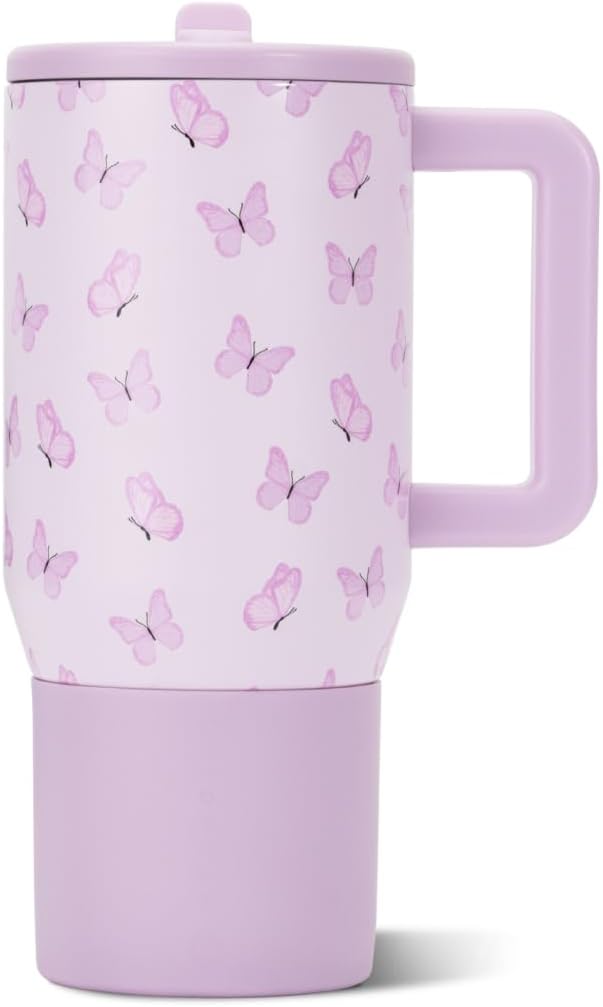 HydroJug Kids - 20 oz Insulated Kids Water Bottle with Flip Straw & Handle | Leak-Proof & Durable | Perfect for School, Sports, Lunch, Travel & Camp, Flutter