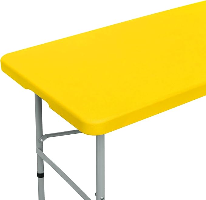 NEWISHER Fitted Rectangle Tablecloth 24 x 48 Inch Elastic Table Cloth for 4ft Table, Stretch Spandex Tables Cover Gold Washable Polyester Top Cap Cover for Dining Picnic Camping Indoor and Outdoor